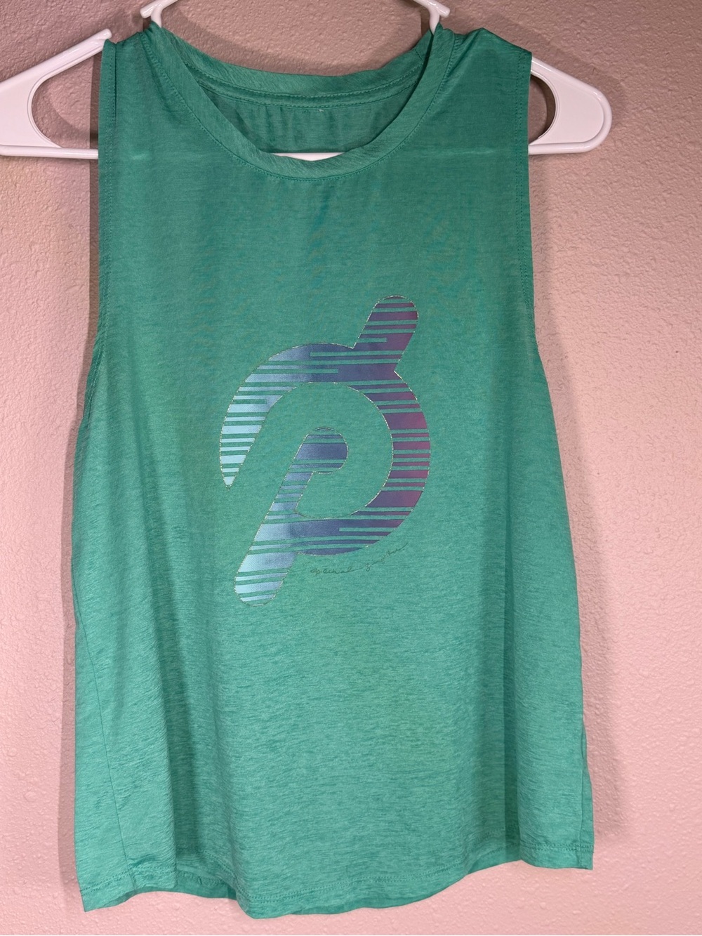 Peloton Green Tank Top with Iridescent Logo